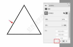 PS用多边形工具画了个带描边的三角形,描边的脚怎么变圆滑?